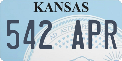 KS license plate 542APR