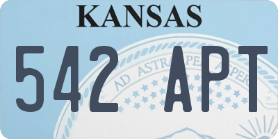 KS license plate 542APT