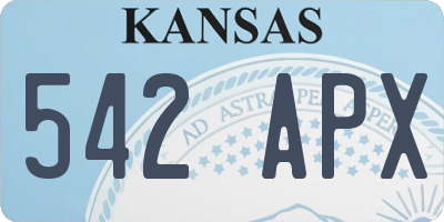KS license plate 542APX