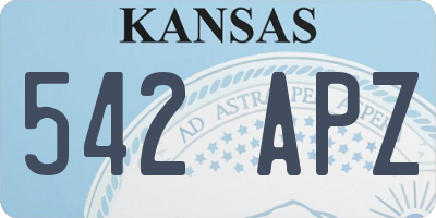 KS license plate 542APZ