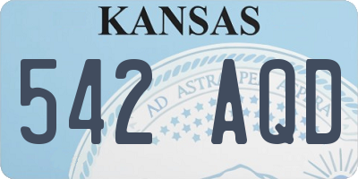 KS license plate 542AQD