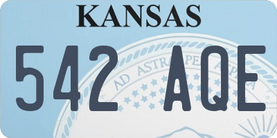 KS license plate 542AQE