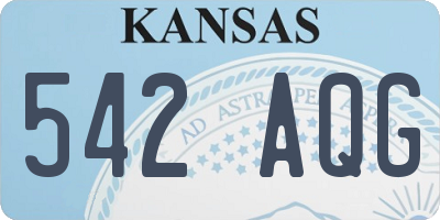 KS license plate 542AQG