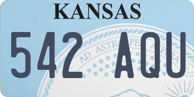 KS license plate 542AQU