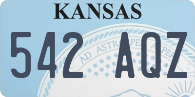 KS license plate 542AQZ