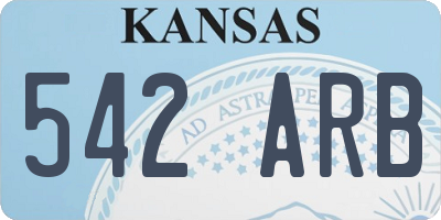 KS license plate 542ARB