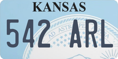 KS license plate 542ARL