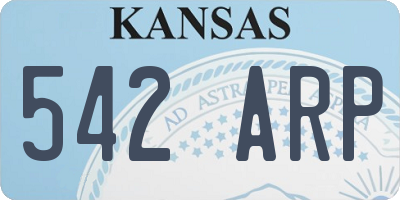 KS license plate 542ARP
