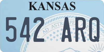 KS license plate 542ARQ