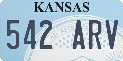 KS license plate 542ARV