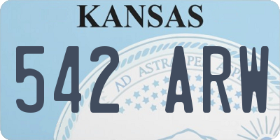 KS license plate 542ARW