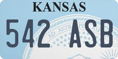 KS license plate 542ASB