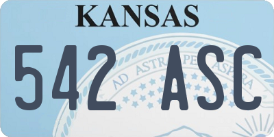 KS license plate 542ASC