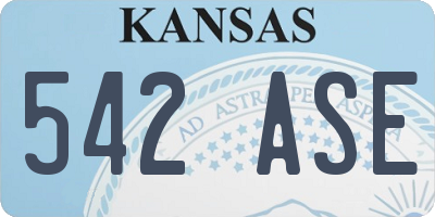 KS license plate 542ASE