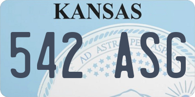 KS license plate 542ASG
