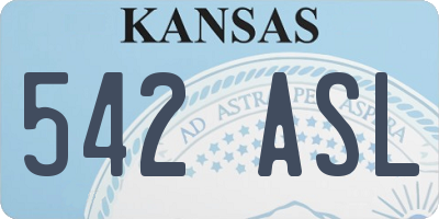 KS license plate 542ASL