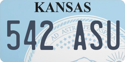 KS license plate 542ASU
