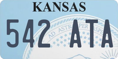KS license plate 542ATA