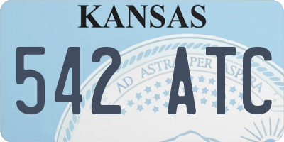 KS license plate 542ATC