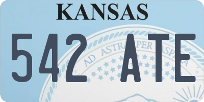 KS license plate 542ATE