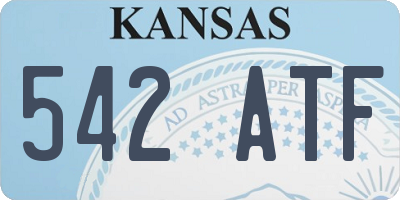 KS license plate 542ATF