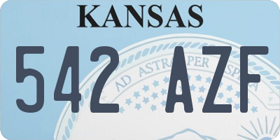 KS license plate 542AZF