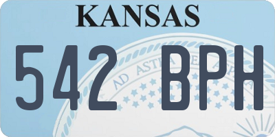 KS license plate 542BPH
