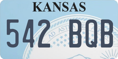 KS license plate 542BQB
