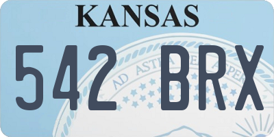 KS license plate 542BRX