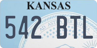 KS license plate 542BTL