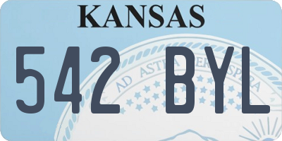 KS license plate 542BYL
