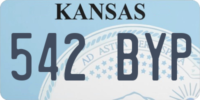 KS license plate 542BYP