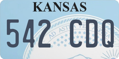 KS license plate 542CDQ