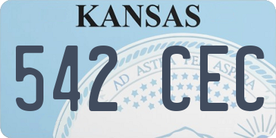 KS license plate 542CEC