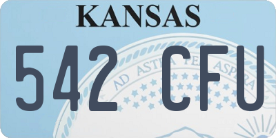 KS license plate 542CFU