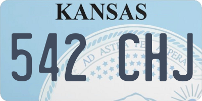 KS license plate 542CHJ