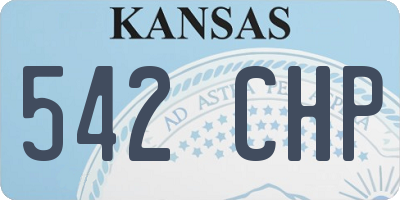 KS license plate 542CHP