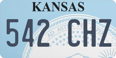 KS license plate 542CHZ