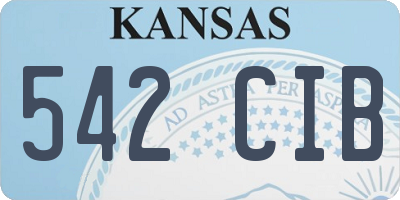 KS license plate 542CIB