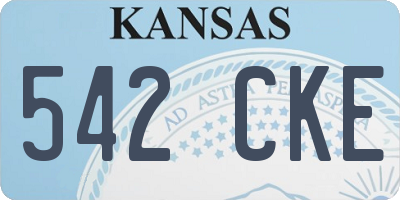 KS license plate 542CKE