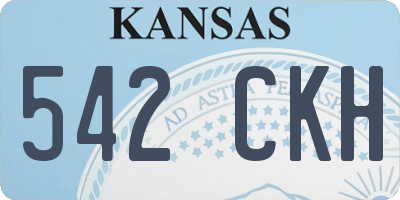KS license plate 542CKH