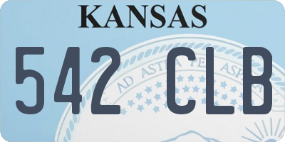 KS license plate 542CLB