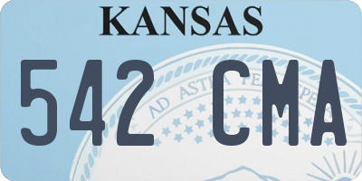 KS license plate 542CMA