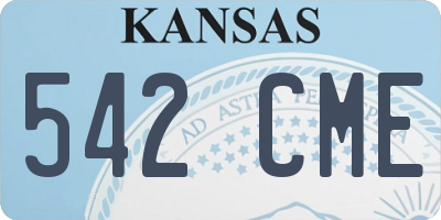 KS license plate 542CME