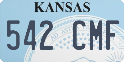 KS license plate 542CMF