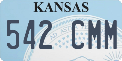 KS license plate 542CMM