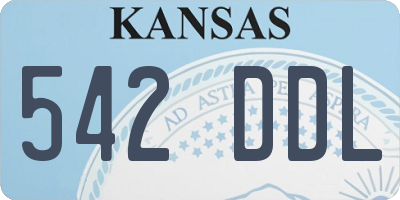 KS license plate 542DDL