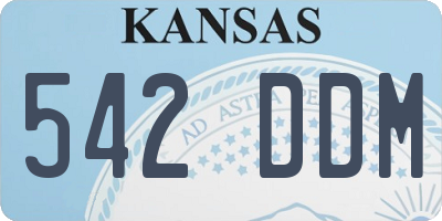 KS license plate 542DDM