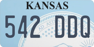 KS license plate 542DDQ