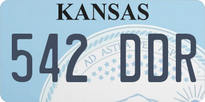 KS license plate 542DDR